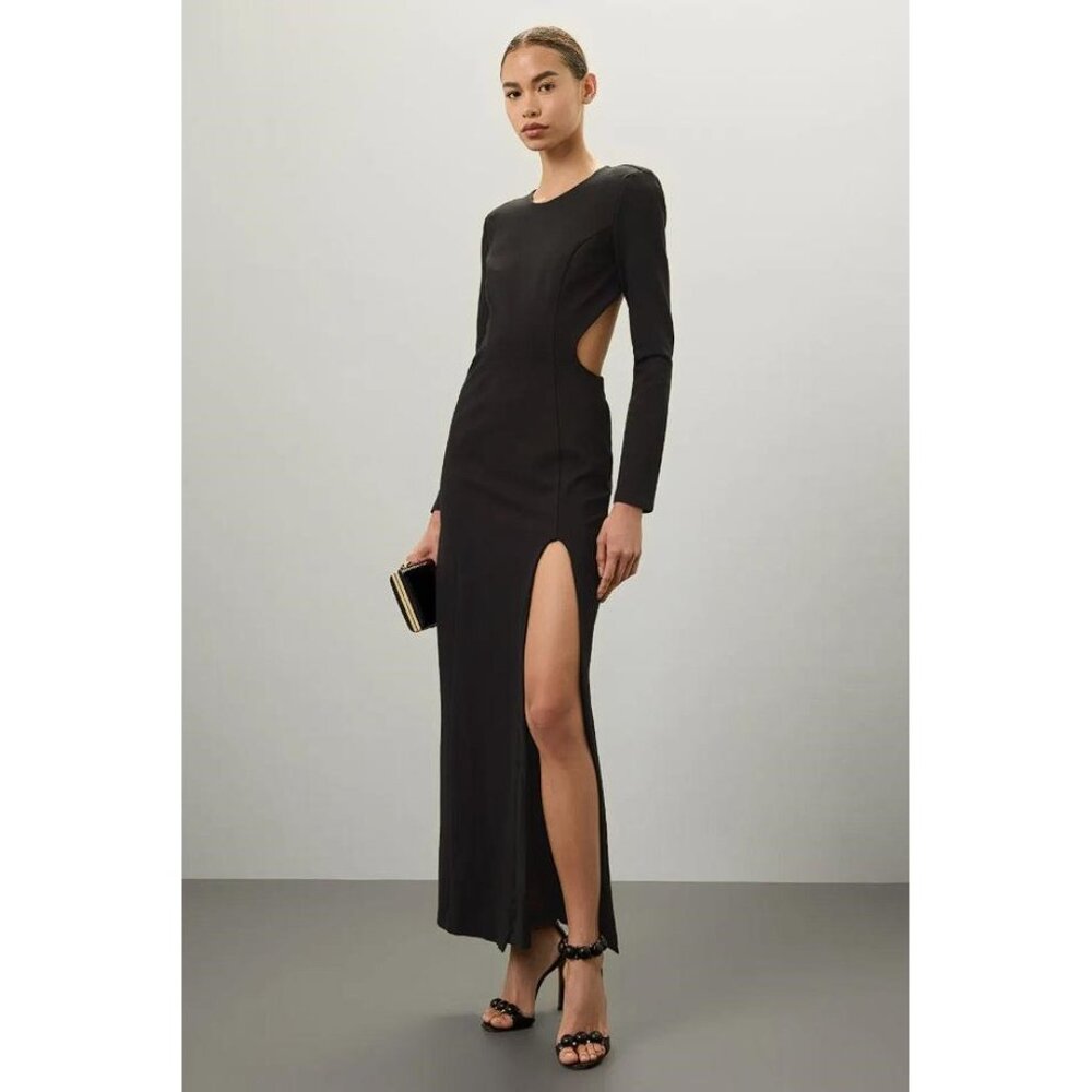 NICHOLAS Women's Zaire Open Back Gown In Black